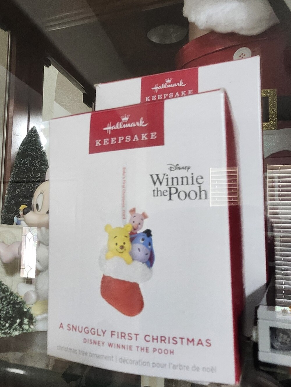 Hallmark Disney Winnie The Pooh Red Stocking Christmas Ornament